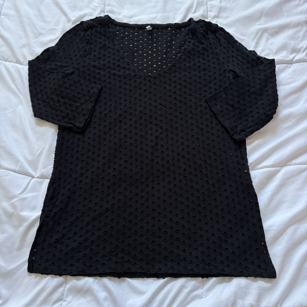 Eco Swim Beach Cover Up Dress Womens Size Small Black Grunge Gothic‎ Summer